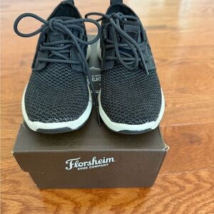 Florsheim Kids Black Knit Dress Shoes with White Soles